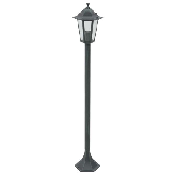 vidaXL Farolas de jardín aluminio verde oscuro E27 110 cm 6 unidades