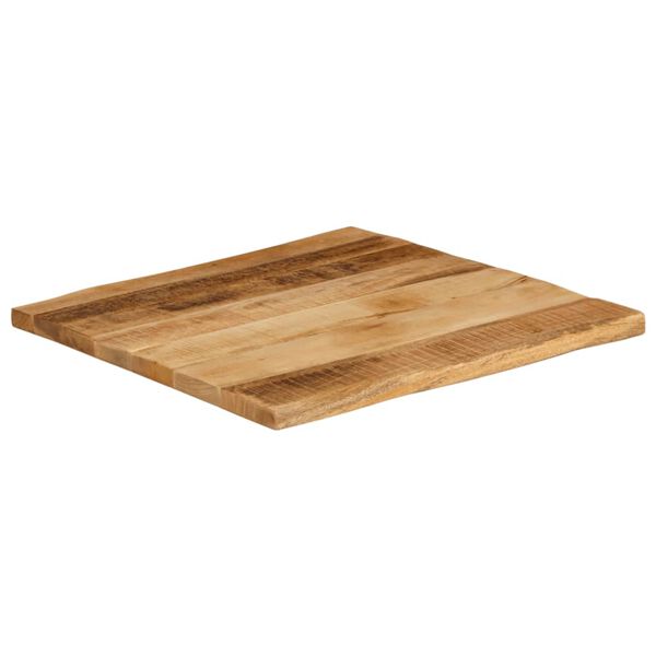 vidaXL Tablero de mesa borde natural madera maciza mango 80x80x2,5 cm