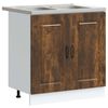 vidaXL Mueble de Cocina Kalmar Roble ahumado 80 x 46 x 81,5 cm