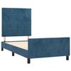 vidaXL Estructura de cama sin colch&oacute;n terciopelo azul oscuro 80x200 cm