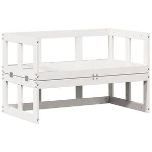 vidaXL Banco sof&aacute; de jard&iacute;n extensible madera maciza de pino blanco