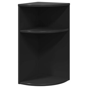 vidaXL Mesa Auxiliar Negro 29,6 x 29,6 x 60 cm Madera de ingenier&iacute;a