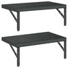 vidaXL Estantes de pared 2 uds acero inoxidable negro 50x30 cm