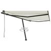 vidaXL Toldo de pie automático crema 400x350 cm