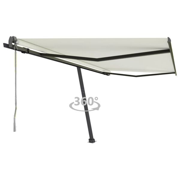 vidaXL Toldo de pie automático crema 400x350 cm