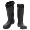 vidaXL Botas de agua con calcetines extraíbles negro número 40 PVC