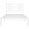 vidaXL Estructura cama sin colch&oacute;n con cabecero metal blanco 107x203cm