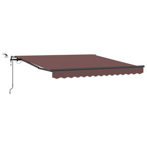 vidaXL Toldo retr&aacute;ctil autom&aacute;tico con luces LED marr&oacute;n 300x250 cm