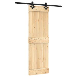 vidaXL Puerta Corredera 70 x 210 cm Natural y negro
