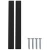 vidaXL Manija de muebles 12 pcs Negro 110 x 12 x 36 mm Hierro
