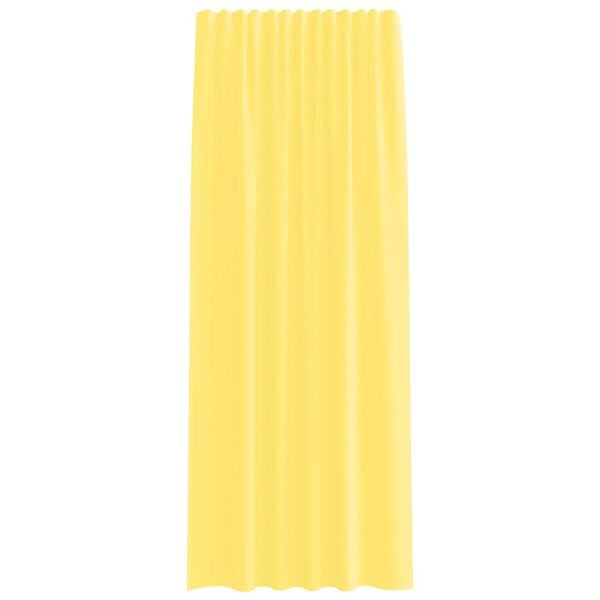 vidaXL Cortinas de gasa con bolsillos para varillas 2 uds. amarillo