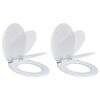 vidaXL Asientos de inodoro con tapas de cierre suave 2 uds MDF blanco