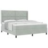 vidaXL Cama tipo Box Spring Gris Claro 180 x 200 cm Terciopelo