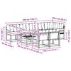vidaXL Conjunto de sof&aacute;s de exterior 9 pcs Gris Natural y Claro