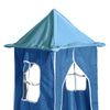 vidaXL Cama alta para ni&ntilde;os con torre madera pino azul 90x190 cm