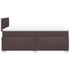 vidaXL Cama box spring con colch&oacute;n tela marr&oacute;n oscuro 120x200 cm