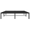 vidaXL Estructura de cama sin colch&oacute;n metal negro 135x190 cm