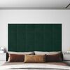 vidaXL Cabecero de Pared 12 pcs Verde oscuro 30 x 30 cm Terciopelo