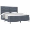 vidaXL Cama tipo Box Spring Gris oscuro 180 x 200 cm Terciopelo