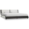 vidaXL Estructura de cama Gris y 160 x 200 cm Cuero artificial