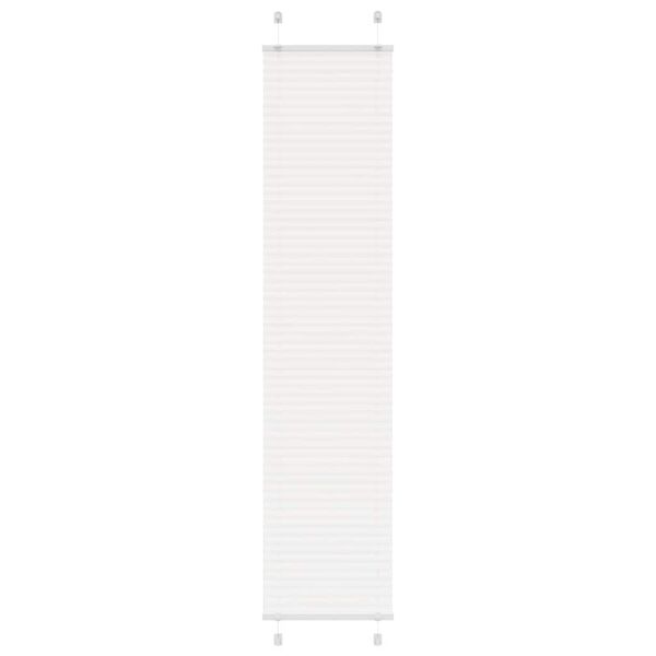 vidaXL Estor Plisado blanco 45x200 cm Tela Ancho 44,4 cm Poli&eacute;ster