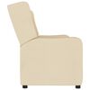 vidaXL Sill&oacute;n reclinable de 3 plazas tela crema