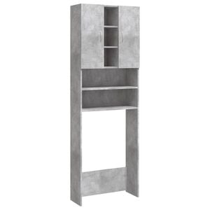vidaXL Armario de lavadora gris hormig&oacute;n 64x25,5x190 cm