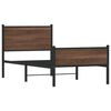 vidaXL Estructura de cama sin colchón metal marrón roble 90x200 cm