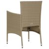 vidaXL Juego de comedor de jardín 7 piezas ratán sintético beige