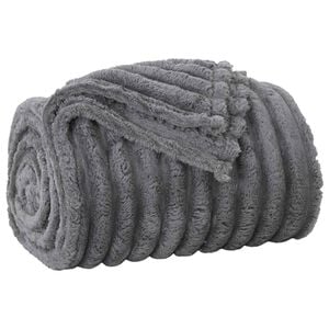 vidaXL Manta Gris oscuro 240 x 220 cm 1.36 kg Lana