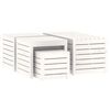 vidaXL Juego de cajas de jardín 4 piezas madera maciza de pino blanco