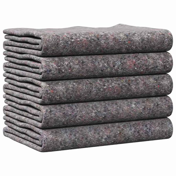vidaXL Mantas de Mudanza 5 pcs Gris 150 x 200 cm tela