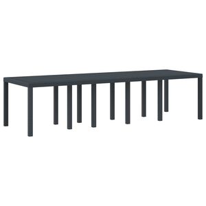 vidaXL Mesa de Jard&iacute;n Antracita 300 x 100 x 73 cm rat&aacute;n sint&eacute;tico