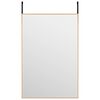 vidaXL Espejo de puerta cristal y aluminio dorado 40x60 cm