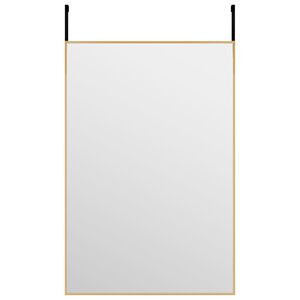 vidaXL Espejo de puerta cristal y aluminio dorado 40x60 cm