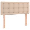 vidaXL Cama box spring con colch&oacute;n cuero sint&eacute;tico capuchino 90x190 cm