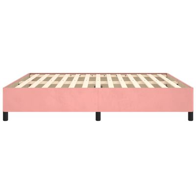vidaXL Estructura de cama de terciopelo rosa 180x200 cm