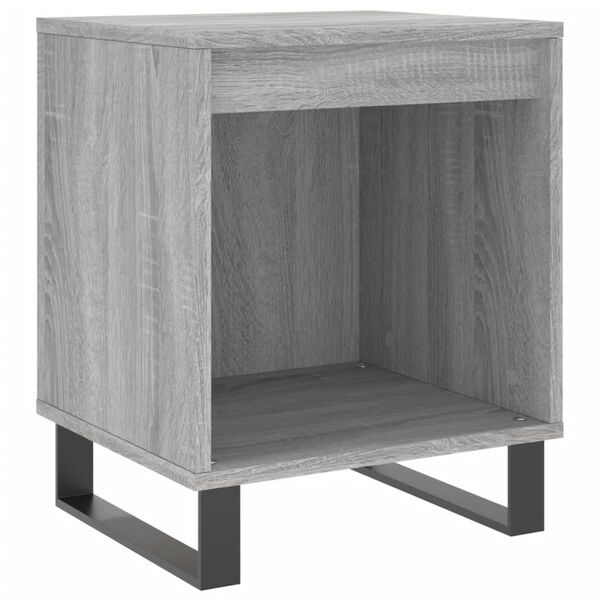 vidaXL Mesita de noche madera de ingenier&iacute;a gris Sonoma 40x35x50 cm