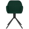 vidaXL Sillas de comedor giratorias 2 unidades terciopelo verde oscuro