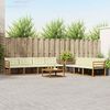 vidaXL Conjunto de sof&aacute;s de exterior con coj&iacute;n 8 pcs Natural y Crema