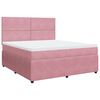 vidaXL Cama box spring con colch&oacute;n terciopelo rosa 180x200 cm
