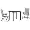 vidaXL Conjunto de Comedor de Jard&iacute;n 3 uds. Antracita