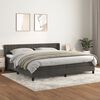 vidaXL Cama box spring con colch&oacute;n terciopelo gris oscuro 200x200 cm