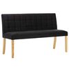 vidaXL Banco de terciopelo negro 140 cm