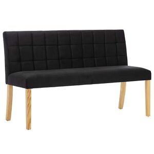 vidaXL Banco de terciopelo negro 140 cm