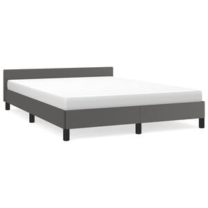 vidaXL Estructura de cama con cabecero sin colch&oacute;n azul 140x190 cm