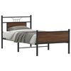 vidaXL Estructura de cama sin colch&oacute;n madera marr&oacute;n roble 90x190 cm