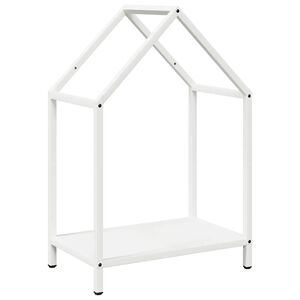 vidaXL Le&ntilde;ero blanco 40x25x60 cm Acero laminado en fr&iacute;o