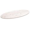 vidaXL Tablero de mesa ovalado madera maciza pino blanco 90x45x2,5 cm