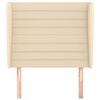 vidaXL Cabecero con orejas de tela color crema 83x23x118/128 cm